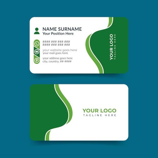 Clean and simple healthcare doctor business card design