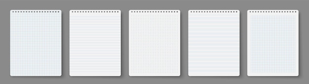 Clean spiral notepad template illustration