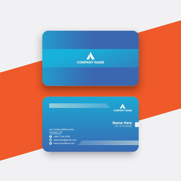 Clean style modern business card design template