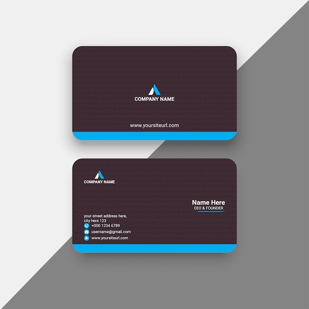 Clean style modern business card design template