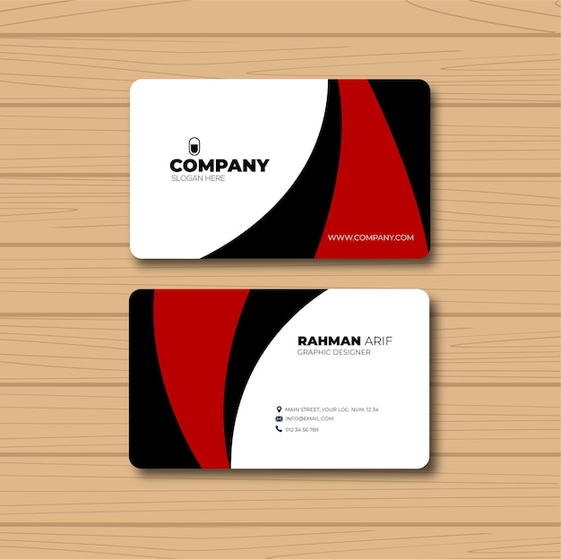 Clean style modern business card design template