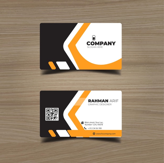 Clean style modern business card design template