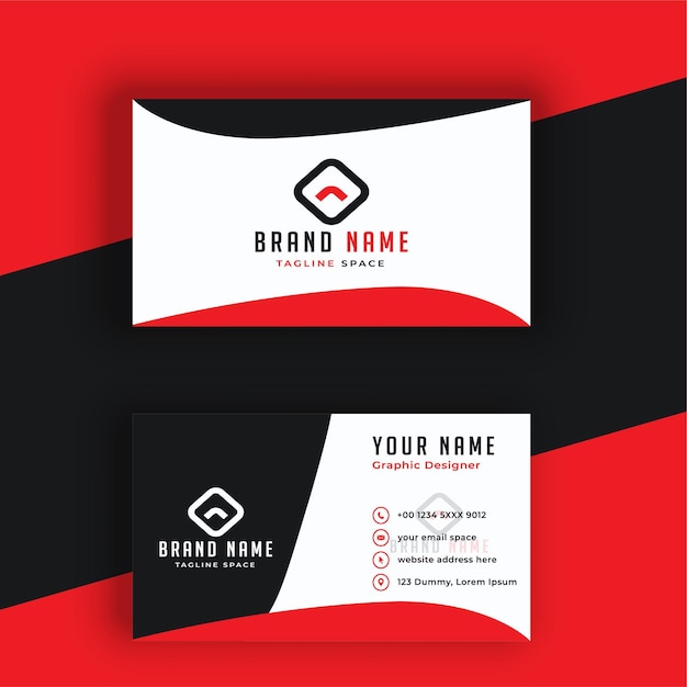 Clean style modern business card design template