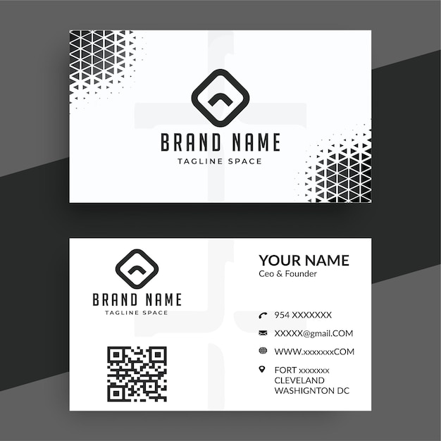 Clean style modern business card design template