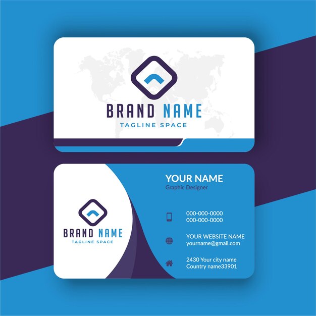 Clean style modern business card design template