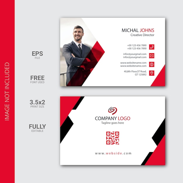 Clean style modern business card template eps