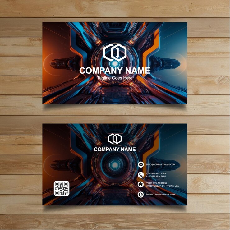 Vector clean style modern business card template