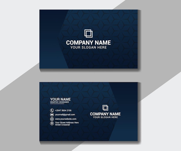Vector clean style modern business card template