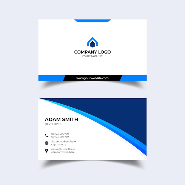 Clean style modern business card template