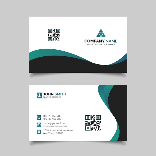 Clean style modern business card template