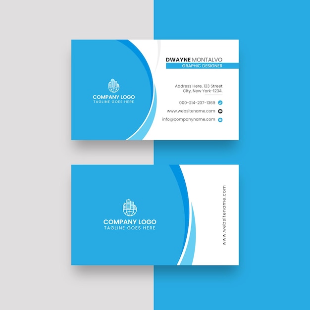 Clean style modern business card template