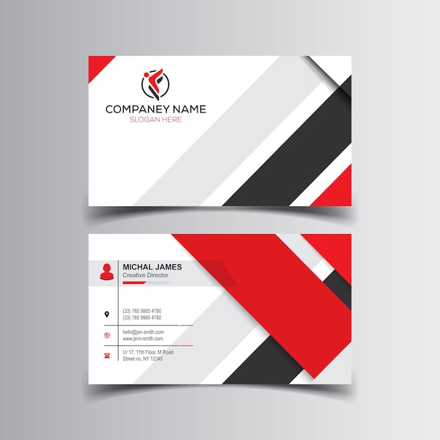 Vector clean style modern business card template