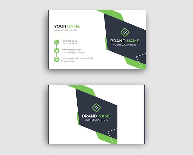 Vector clean style modern business card template