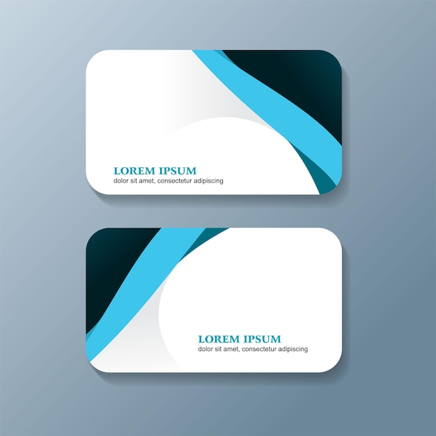 Vector clean style modern business card template