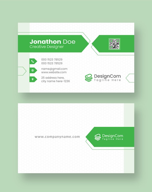 Clean style modern business card template