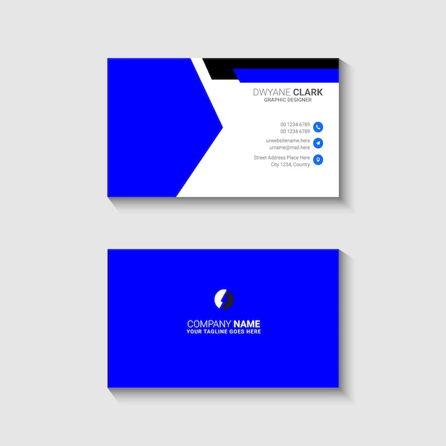 Vector clean style modern business card