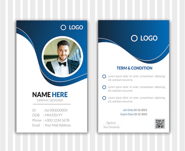 clean style modern Creative id card template design