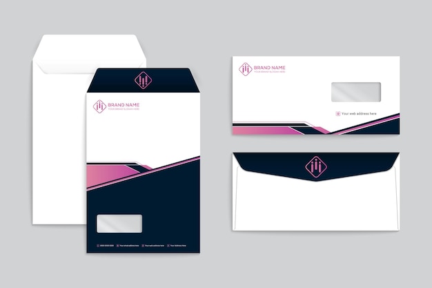 Clean style modern envelope template