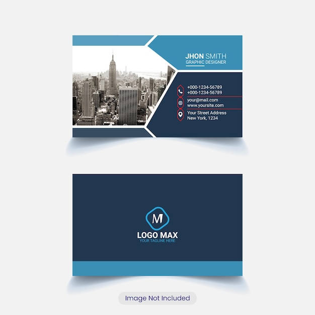 Clean style professional business card design template