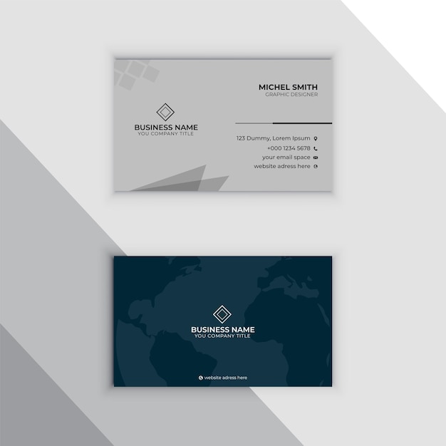 Clean style professional corporate business card