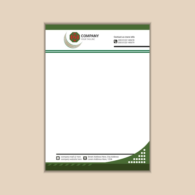 Clean and Stylish A4 Letterhead Design for Companies