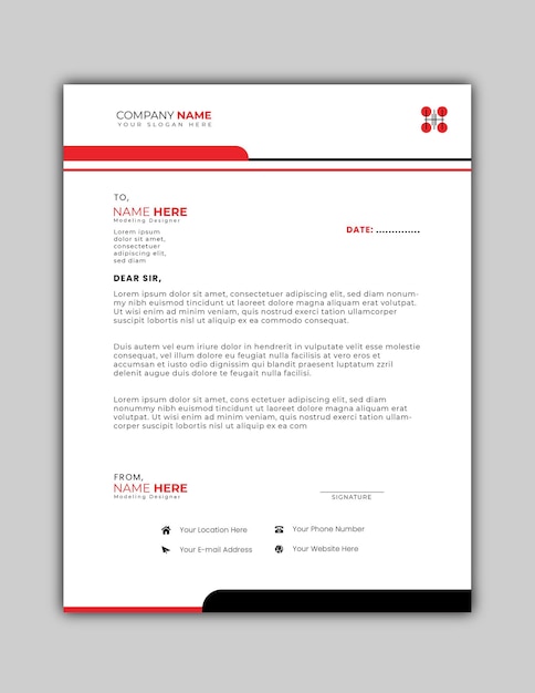 Clean and Stylish Business Letterhead