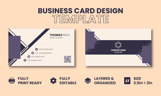 Clean stylish modern business card template