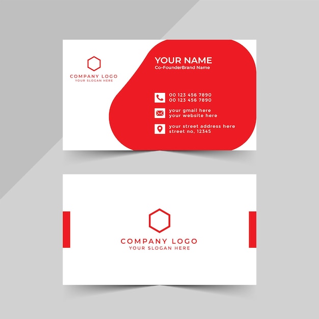 Clean stylish unique business card template