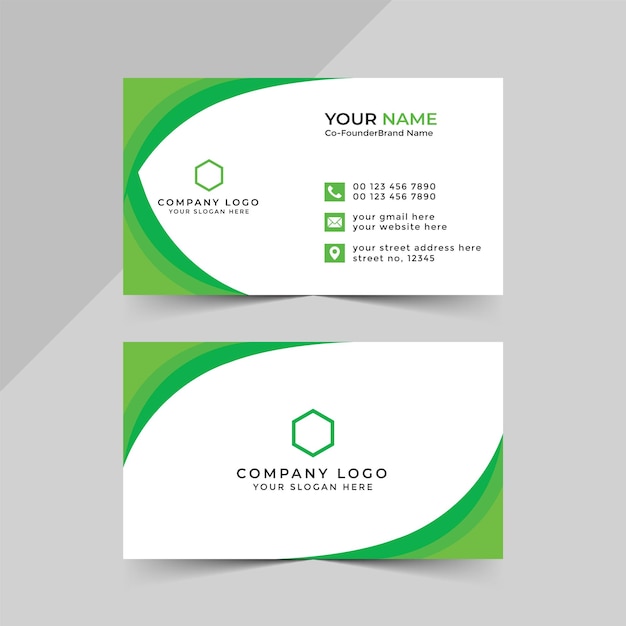 Clean stylish unique business card template