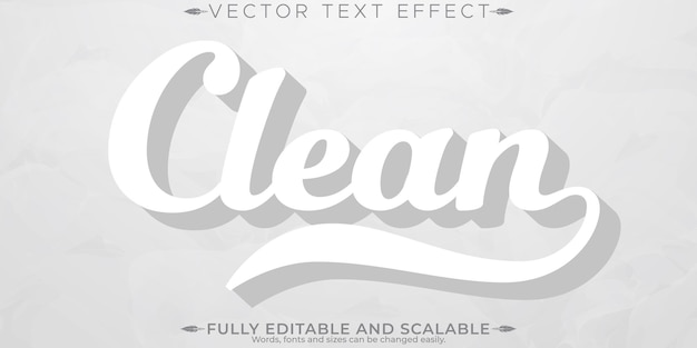 Vector clean text effect editable modern and poster text style