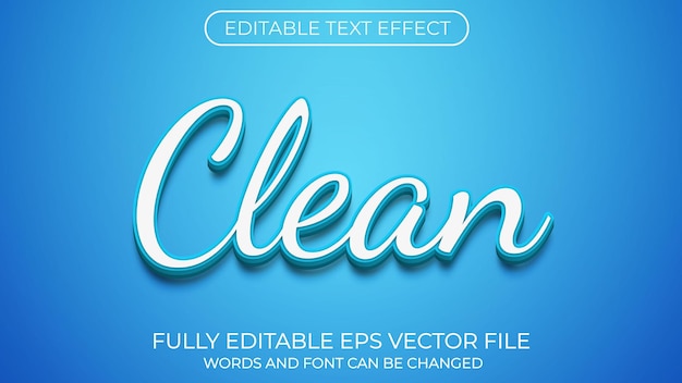 Clean text effect