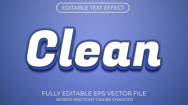 Clean text effect