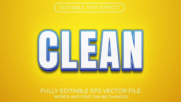 Clean text effect