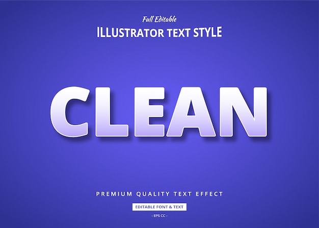 Clean text style effect