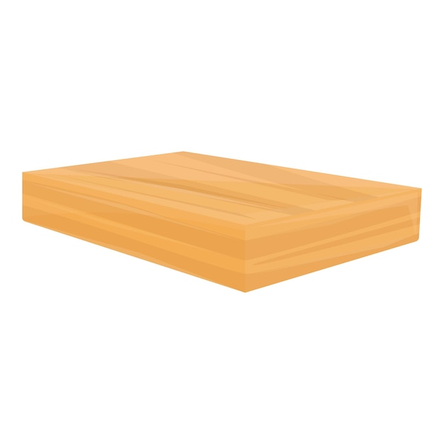 Clean tree plank icon Cartoon of clean tree plank vector icon for web design isolated on white background