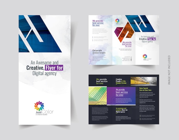 Clean trifold brochure template