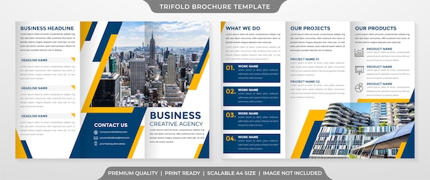 clean trifold brochure template  