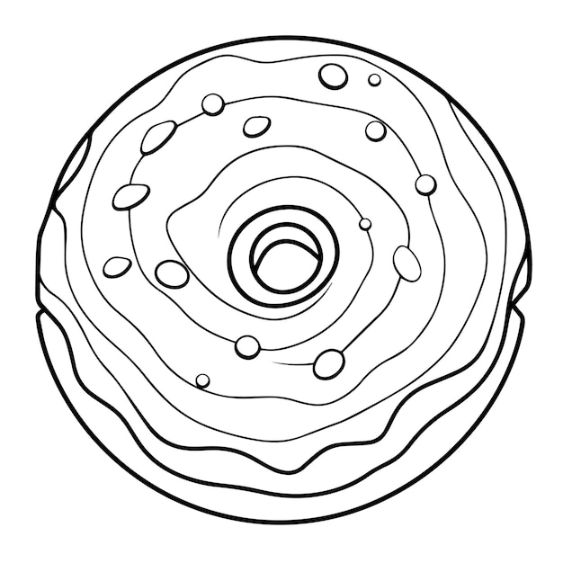 Clean vector outline of a doughnut icon for versatile applications