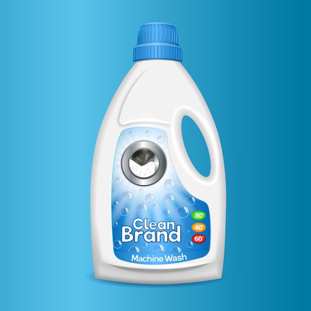 Vector clean wash bottle icon.