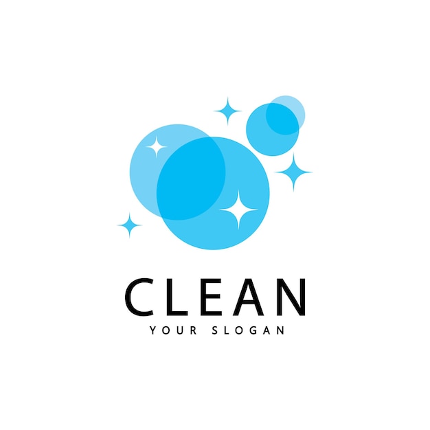 Vettore pulire e lavare i simboli creativi, progettazione grafica dei servizi di pulizia aziendale