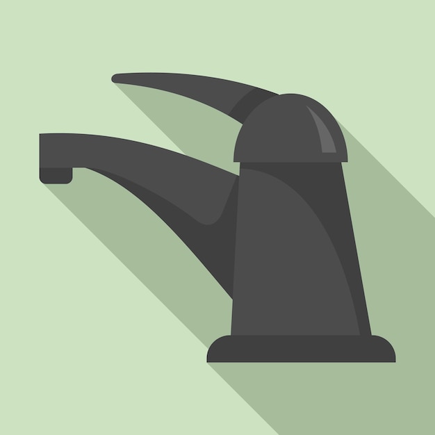 Vettore icona del rubinetto dell'acqua pulita illustrazione piatta dell'icona vettoriale del rubinetto dell'acqua pulita per il web design