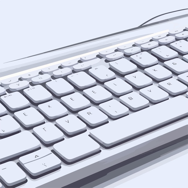 A clean white colour Keyboard