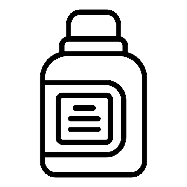 Cleaner bottle icon outline vector Wash product Clean powder