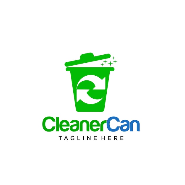 Очиститель может дизайн логотипа