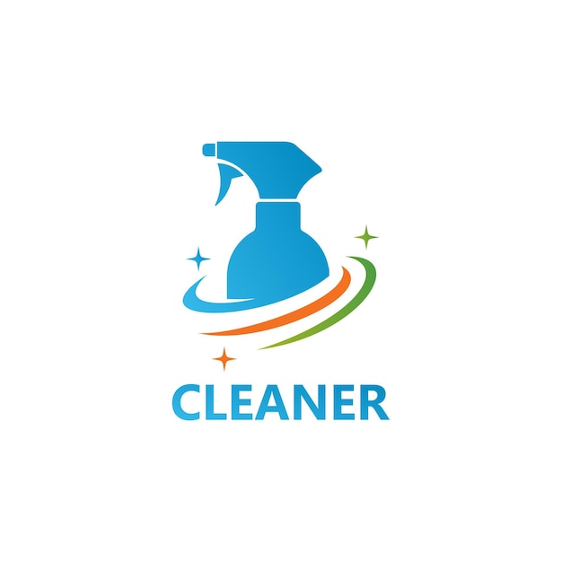 Cleaner logo template design vector, emblem, design concept, creative symbol, icon