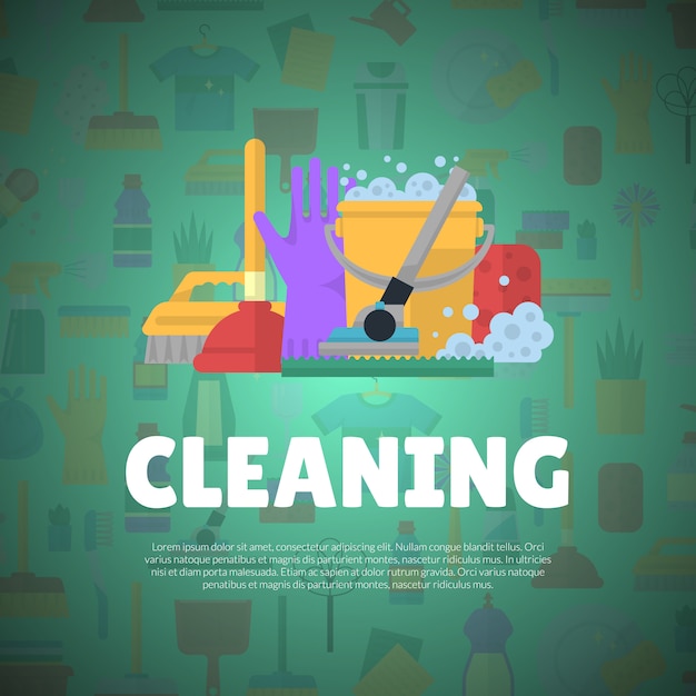 Vector cleaning banner