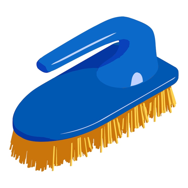 Vector cleaning brush icon isometric of cleaning brush vector icon for web design isolated on white background