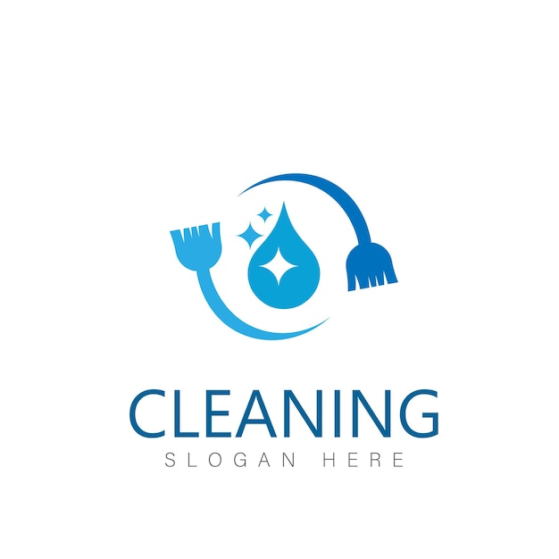 Cleaning clean service logo icon vector