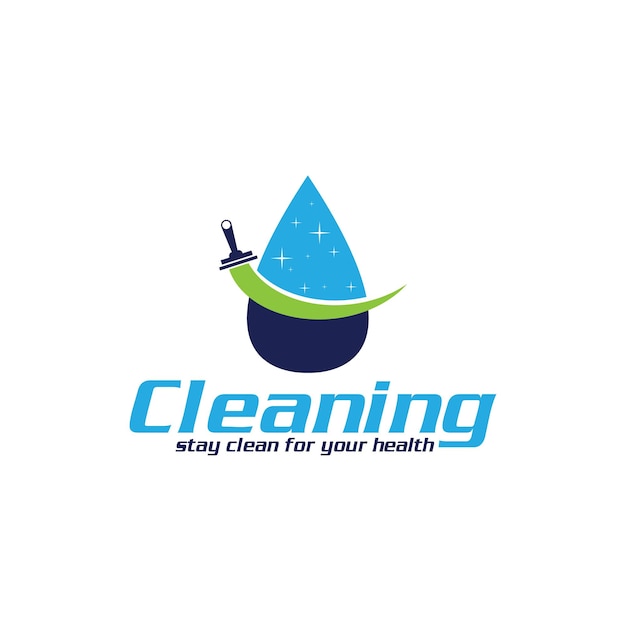 Cleaning Creative Concept Logo Design Template