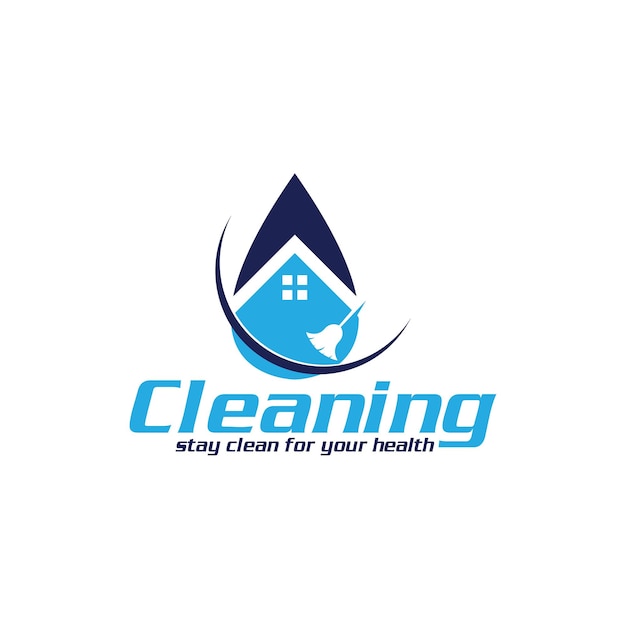 Vector cleaning creative concept logo design template